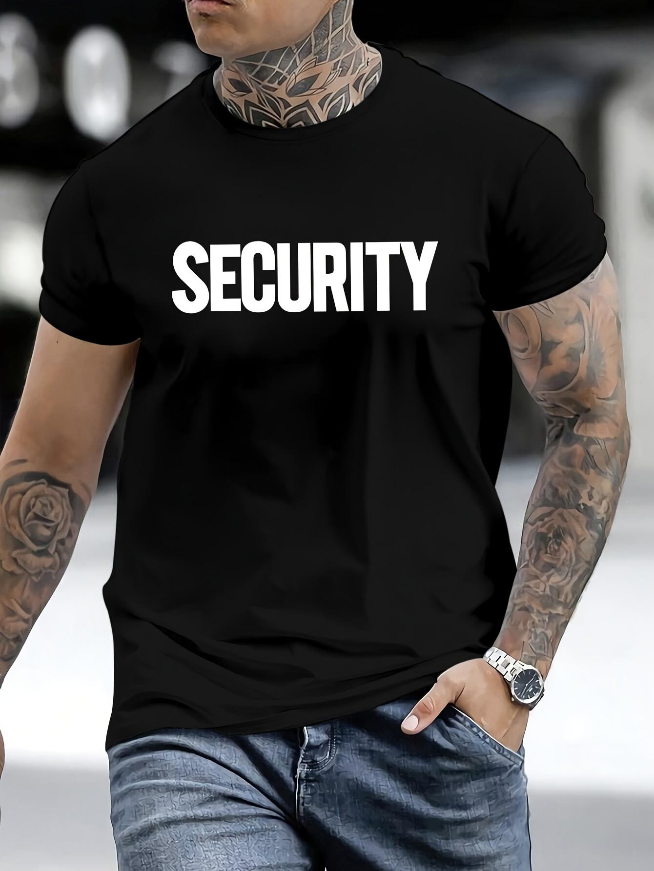 SECURITY Guard T-shirt Uniform Cosplay Halloween Costume Tee