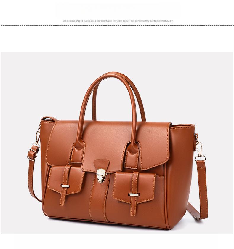 Vintage Handheld Tote Bag, New Large-Capacity Briefcase for Women, Suitable for Business Trips and Commuting