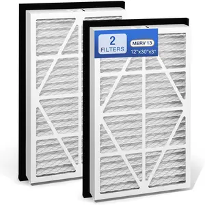 2Pack 12x30x3 MERV13 air Filter Pleated Whole House Return Grille Filter Replacements are perfectly compatible with the  VGF Series 12x30x3 Whole House Return Grille Filter