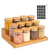 THE WELL KEPT 1.2 Gallon Wide Mouth Flour Sugar Storage Containers 2 Pcs, 4.6 Qt Glass Storage Containers with Lids, Large Pantry Glass Jar with Lid, Big Jars for Rice, Flour, Sugar, Cereal, Cookie, Coffee Kitchen Utensils
