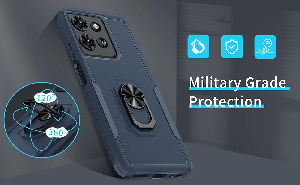 Janmitta Compatible with Motorola Moto G 2025 Case with Screen Protector,Heavy Duty Shockproof Full Body Protective Cover Built in Rotatable Metal Ring Holder Kickstand,Navy Blue Janmitta Compatible with Motorola Moto G 2025 Case with Screen Protector,Heavy Duty Shockproof Full Body Protective Cover Built in Rotatable Metal Ring Holder Kickstand,Navy Blue