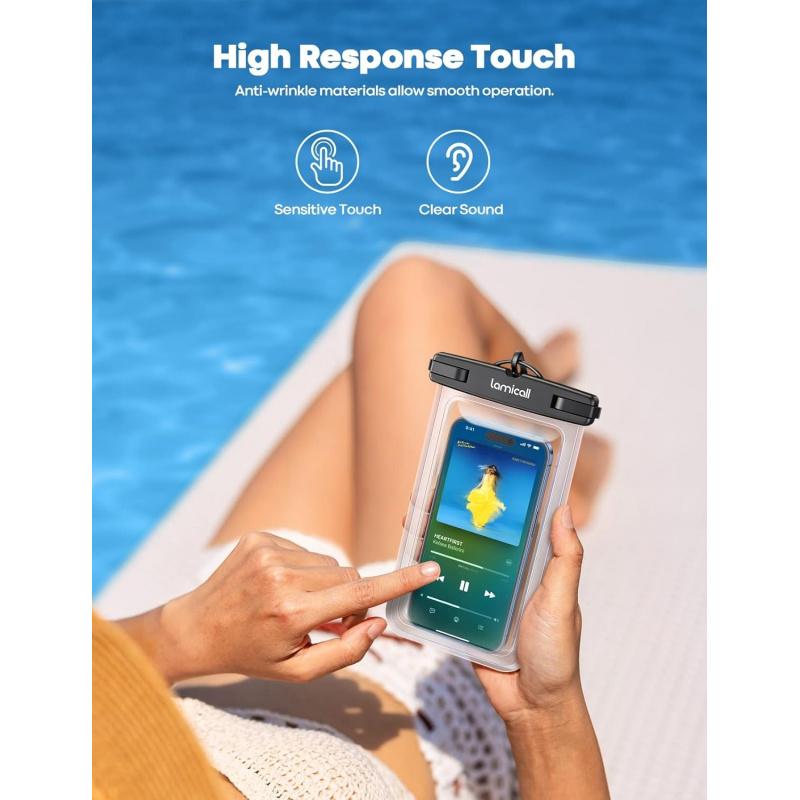 [Mother's Day Gifts]2 Pack Waterproof Phone Pouch, Touch Sensitive, Underwater Dry Bag Phone Case for Drifting Diving Swimming