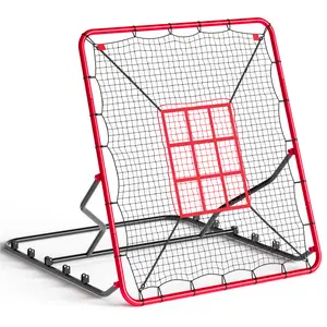 Baseball & Softball Bounceer Net– Adjustable 9-Zone Throwing & Hitting Trainer, Heavy-Duty Multi-Angle Bounce Back Net for Team or Solo Practice, Portable