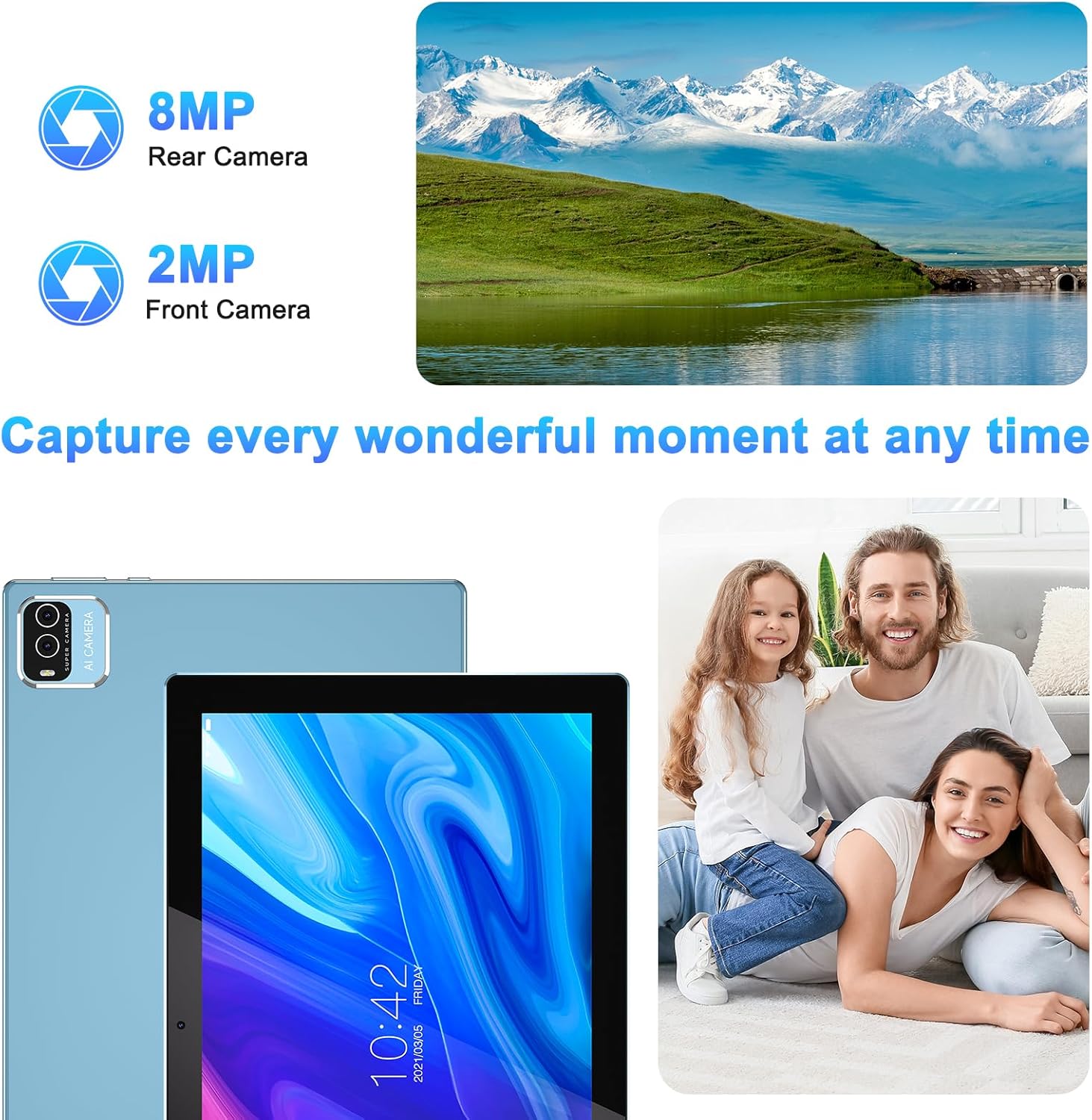 10 Inch Tablet Android 15 Tablets with Keyboard 64GB ROM+12GB RAM(4+8 expansion) Supports 1TB Expansion 2MP+8MP Dual Camera 6000mAh 5G WiFi-6 Tableta, 2 IN 1 Tablets with Mouse/Case/Stylus/ Keyboard 10 Inch Tablet Android 15 Tablets with Keyboard 64GB ROM+12GB RAM(4+8 expansion) Supports 1TB Expansion 2MP+8MP Dual Camera 6000mAh 5G WiFi-6 Tableta, 2 IN 1 Tablets with Mouse/Case/Stylus/ Keyboard