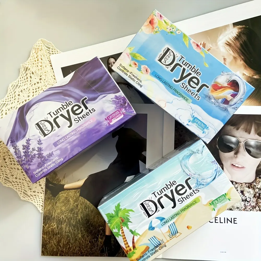 120 Sheets Fabric Softener Dryer Sheets Ultra Soft Fresh Scent Anti-Static Odor Removal Cleaning Essentials for Fresh Clothes