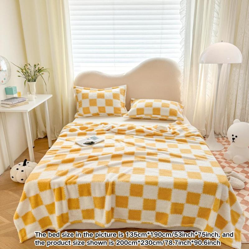 Plaid Pattern Blanket, Soft Comfortable Throw Blanket, Warm Napping Blanket for Home Office Travel, Bedroom Accessories