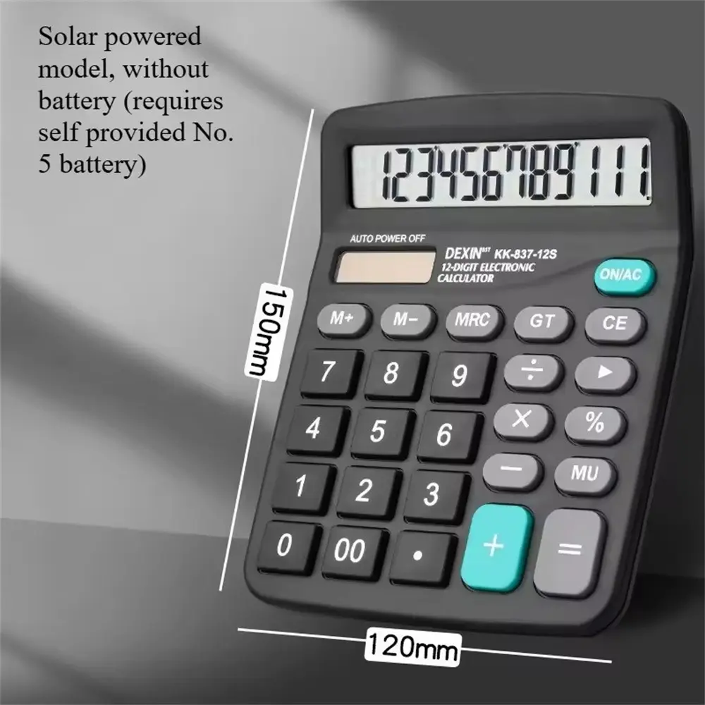 New 12-bit electronic calculator large screen desktop calculator home office school calculator financial accounting tools Office Supplies