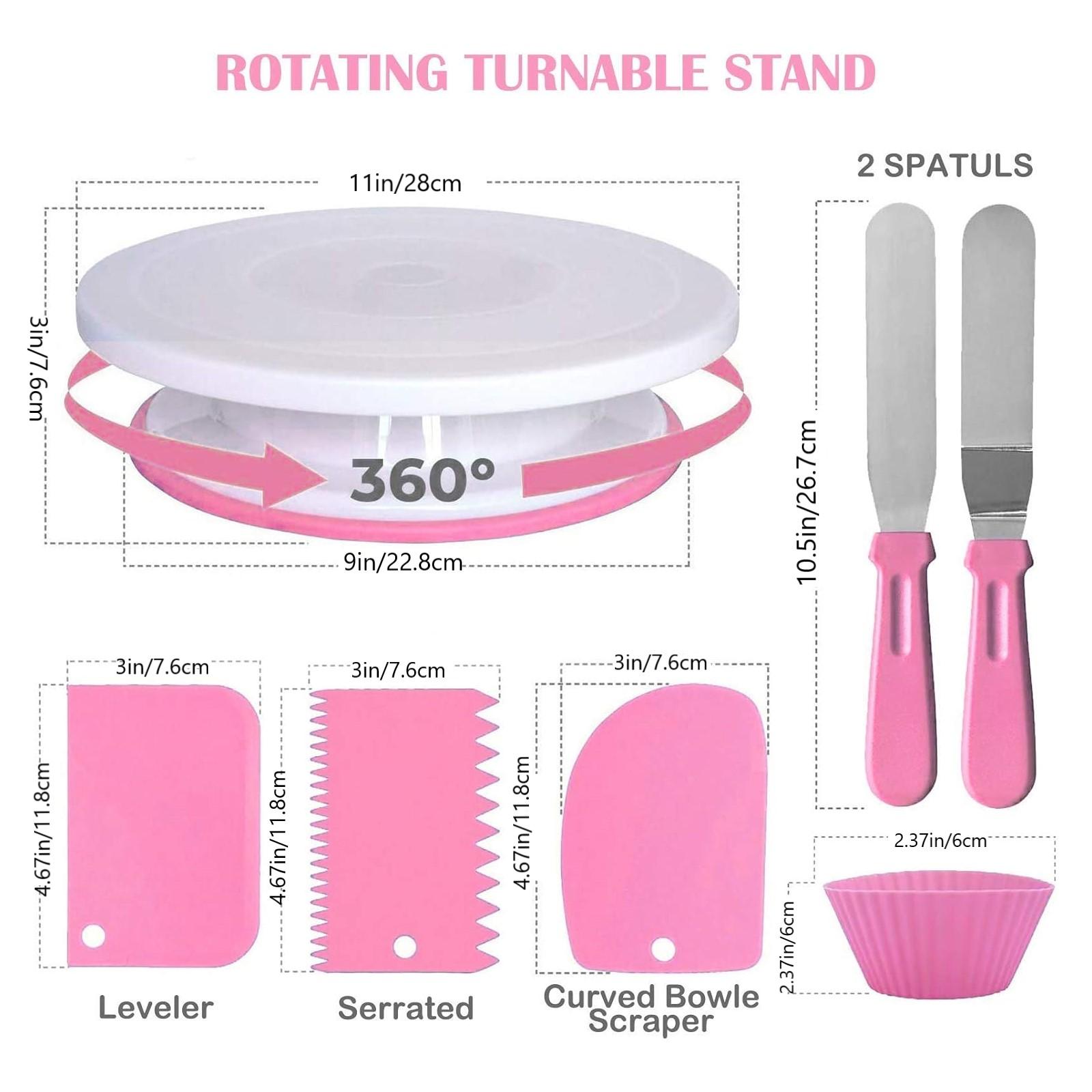 Cake Decorating Tool Set, 464pcs/set Cake Decorating Nozzle & Cake Turntable & Cake Pan & Other Accessories, Baking Supplies for Beginners