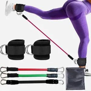 5-Piece Ankle Resistance Bands Set, Leg Glute Workout Equipment, Glutes Workout Equipment, Home Gym Fitness Gear, Fitness Training Band, Unisex, Tighten Butt & Thigh Muscles