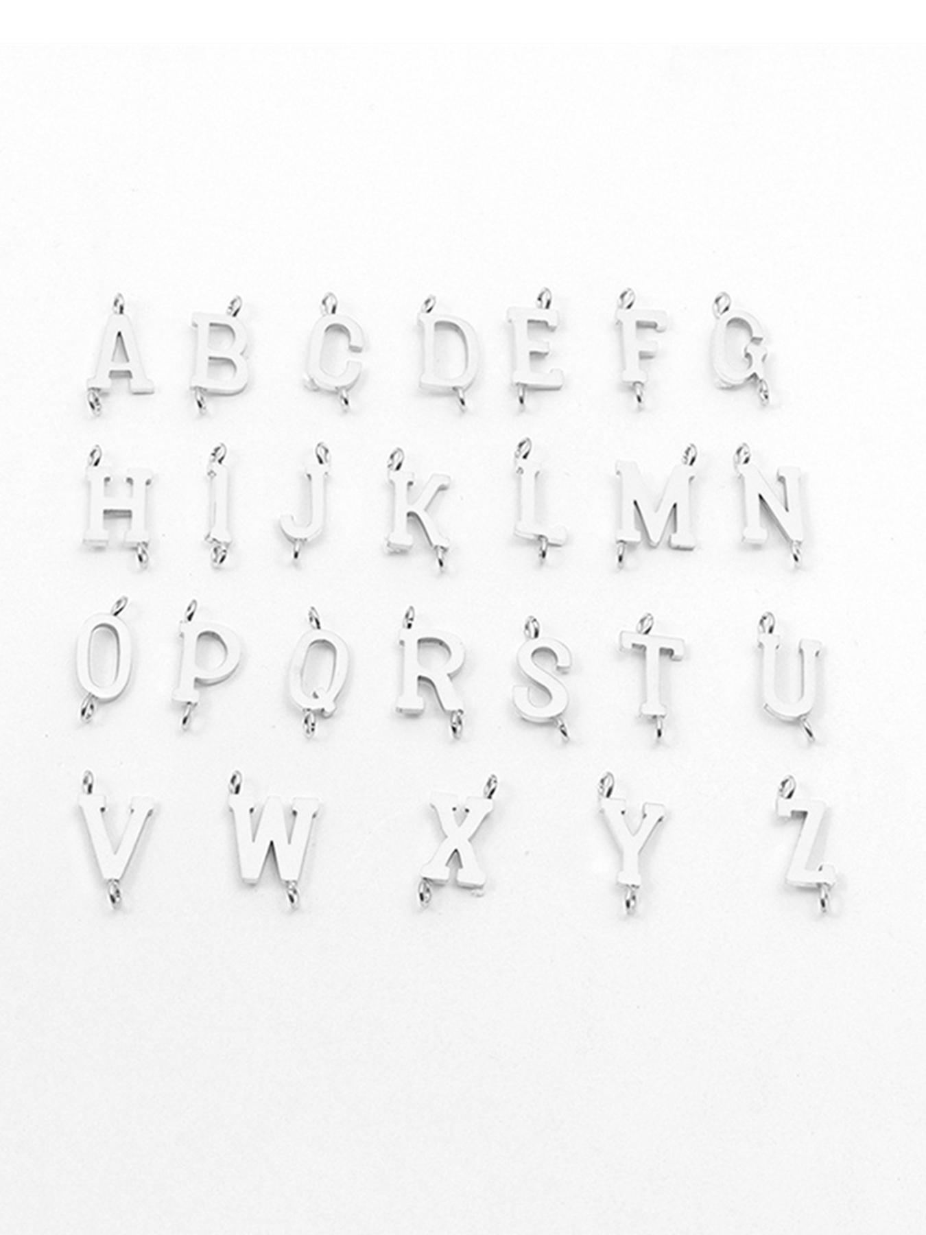 Fashion Letter Detail Charms Necklace, Minimalist Chain Necklace, Daily Wear Necklace, Personalized Initial Necklace for Women, Gifts for Her, Stainless Steel Initial Jewellery for Women, Jewelry Gifts, Fashionable Jewelry Accessories