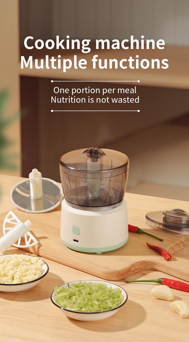 Multifunctional Food Processor - Cordless Electric Meat & Vegetable Grinder, Chopper, Meat Grinder, Dicer - Portable Mini Food Machine