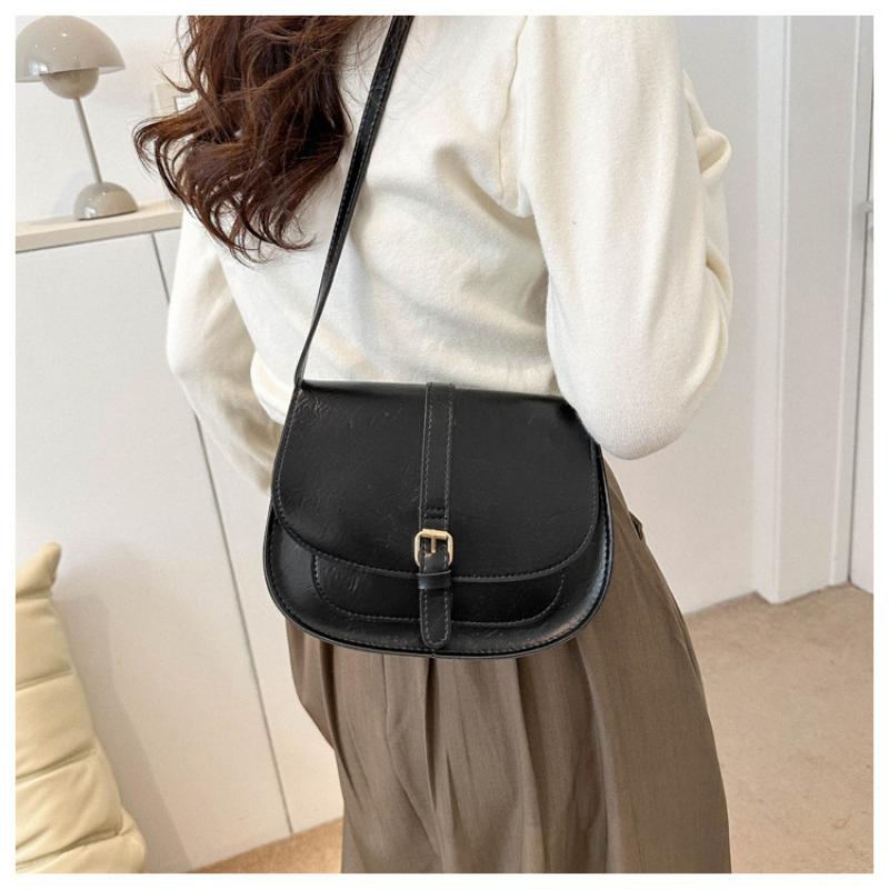 Today's Popular Bags, Simple Crossbody Bag, Casual Shoulder Underarm Saddle Bag