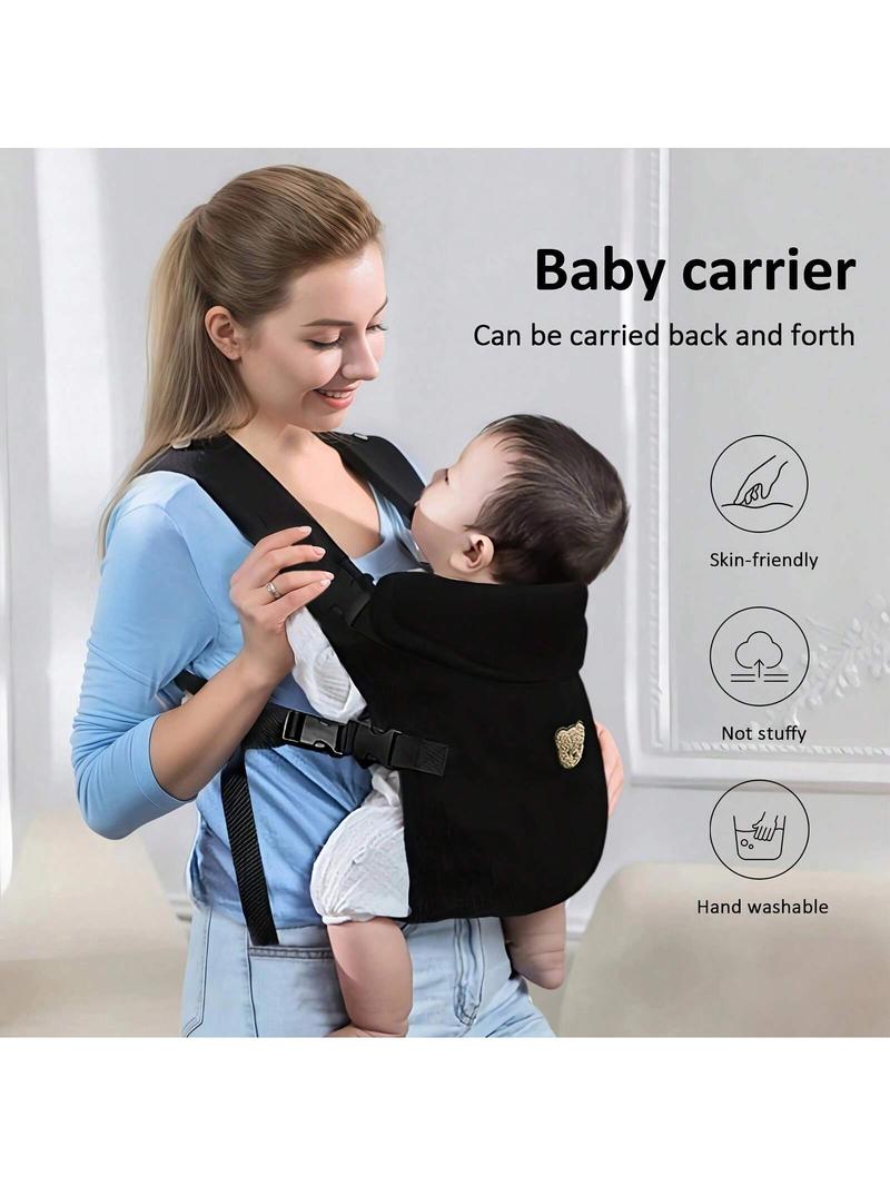 Ergonomic Multifunctional Baby Carrier, Lightweight Carrier, Newborn Sling Carriers, 4-In-1 Portable Travel Gear, Adjustable Comfortable Front & Back Straps, Perfect Gift for Newborns