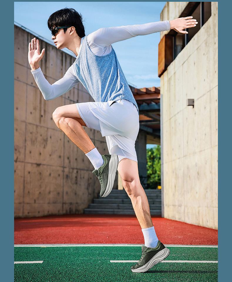 American Athlete's All-Black Performance Running Sneakers, Lightweight Breathable Mesh, Ultra-Cushioned Sole for Marathon, Training & Daily Wear