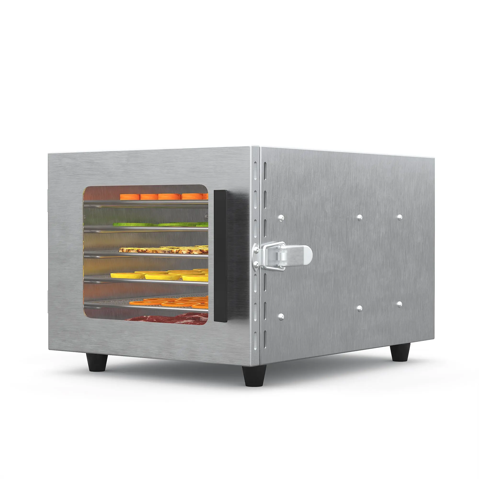 620W Professional Stainless Steel 6-Tray Food Dehydrator Machine, LED Touch Control Panel, 30-70°C Adjustable Temperature & 42 Hours Long Timer, 110V-120V Household Dryer for Beef Jerky, Fruits, Vegetables, Nuts and Herbs