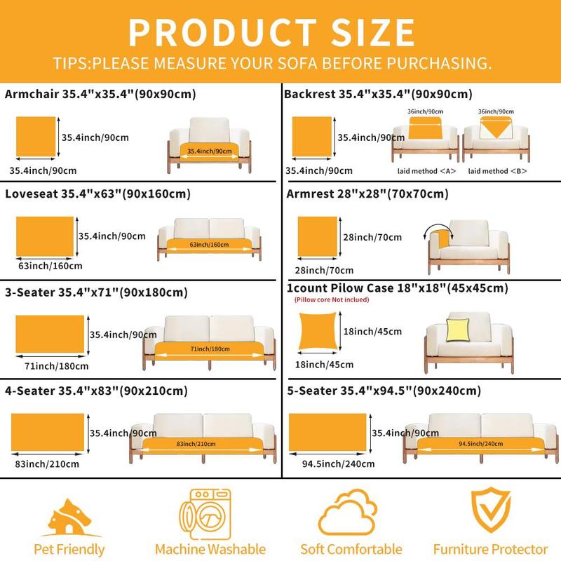 Cartoon Christmas Gnome Pattern Sofa Cover, 1 Count Non-slip Sofa Slipcover, Sofa Protector for Home Living Room, Home Decor