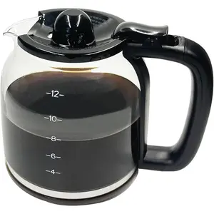 12 Cup Replacement Glass Carafe Pot Compatible with Ninja Coffee Maker CE251 CE250 CE200 CE200C CE201 CE201C Series, Carafe Replacement Part No. XGLSLID200