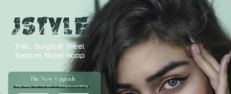 Jstyle 5Pcs 316L Surgical Steel Septum Rings Nose Rings Hoop 16G 18G 20G Hinged Clicker Hoop Nose Rings for Women Cartilage Hoop Earring Lip Helix Rook Tragus Conch Septum Nose Piercing Jewelry