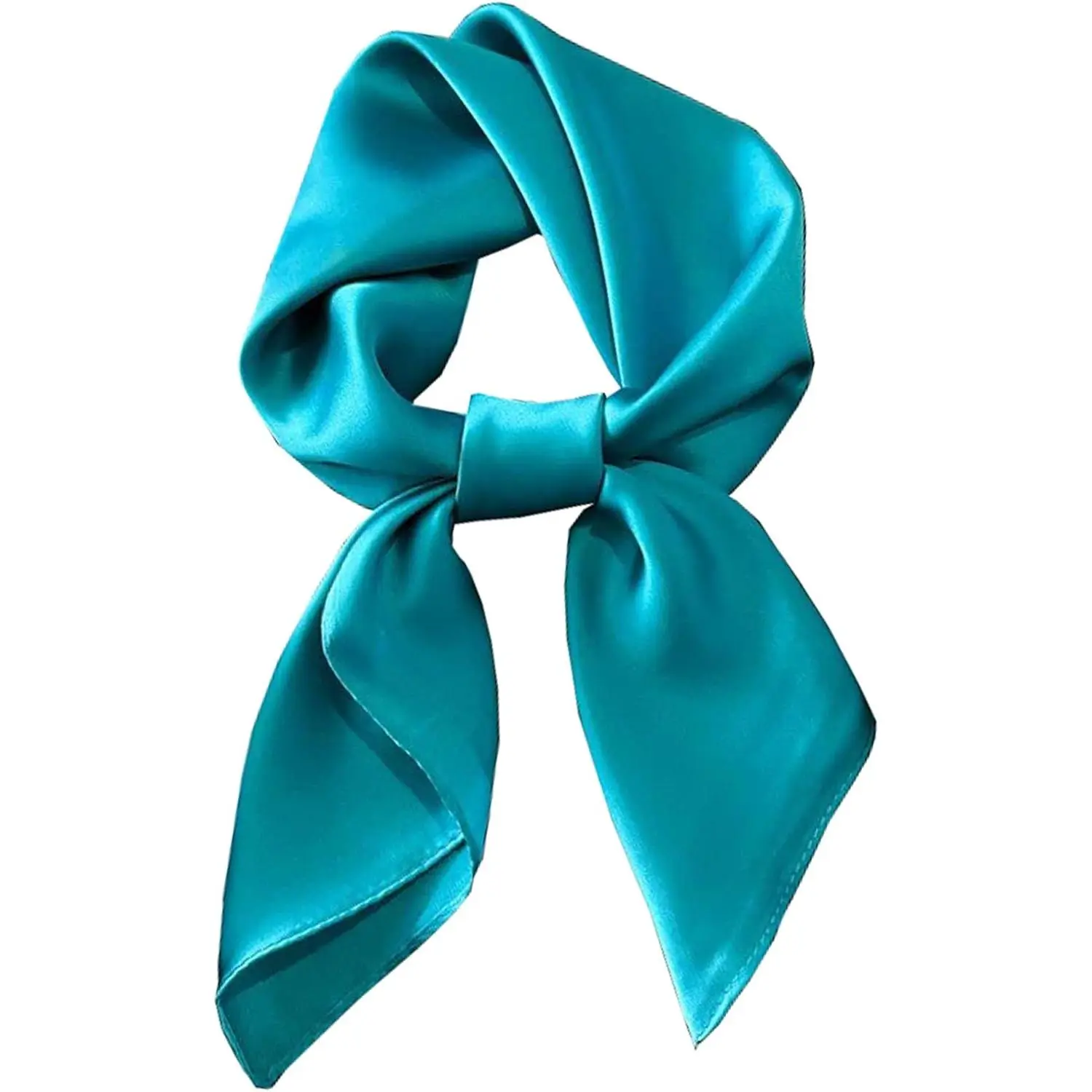 Women's Square Satin Scarf 27.5" Bandanas Solid 50s Retro  Scarves Emulation Silk Handbag Hair Ribbons Necktie