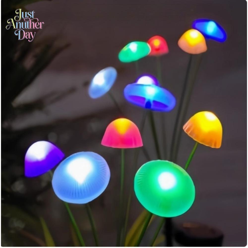 Solar Jellyfish Light Outdoor Garden Landscape Fiber Optic Ambient Light Garden Balcony Decoration Mushroom Ground Plug Lawn Light