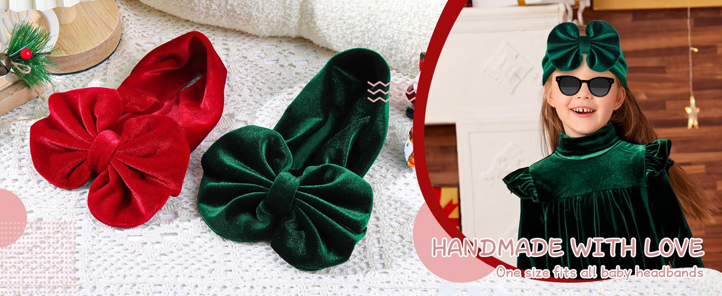 L-BN022 Baby Girl Bows Christmas Velvet Baby Headbands Big Baby Bows Wide Head Wrap Hair Accessories for Toddlers Newborn Infants Kids(Red-Green) L-BN022 Baby Girl Bows Christmas Velvet Baby Headbands Big Baby Bows Wide Head Wrap Hair Accessories for Toddlers Newborn Infants Kids(Red-Green)