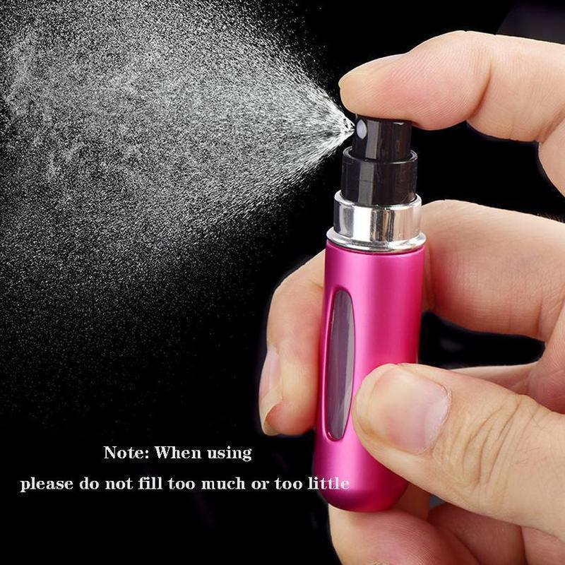 Portable Mini Perfume Atomizer Bottle, Atomizer Perfume Spray, Scent Pump Case, Refillable Travel (5ml, Random Color)