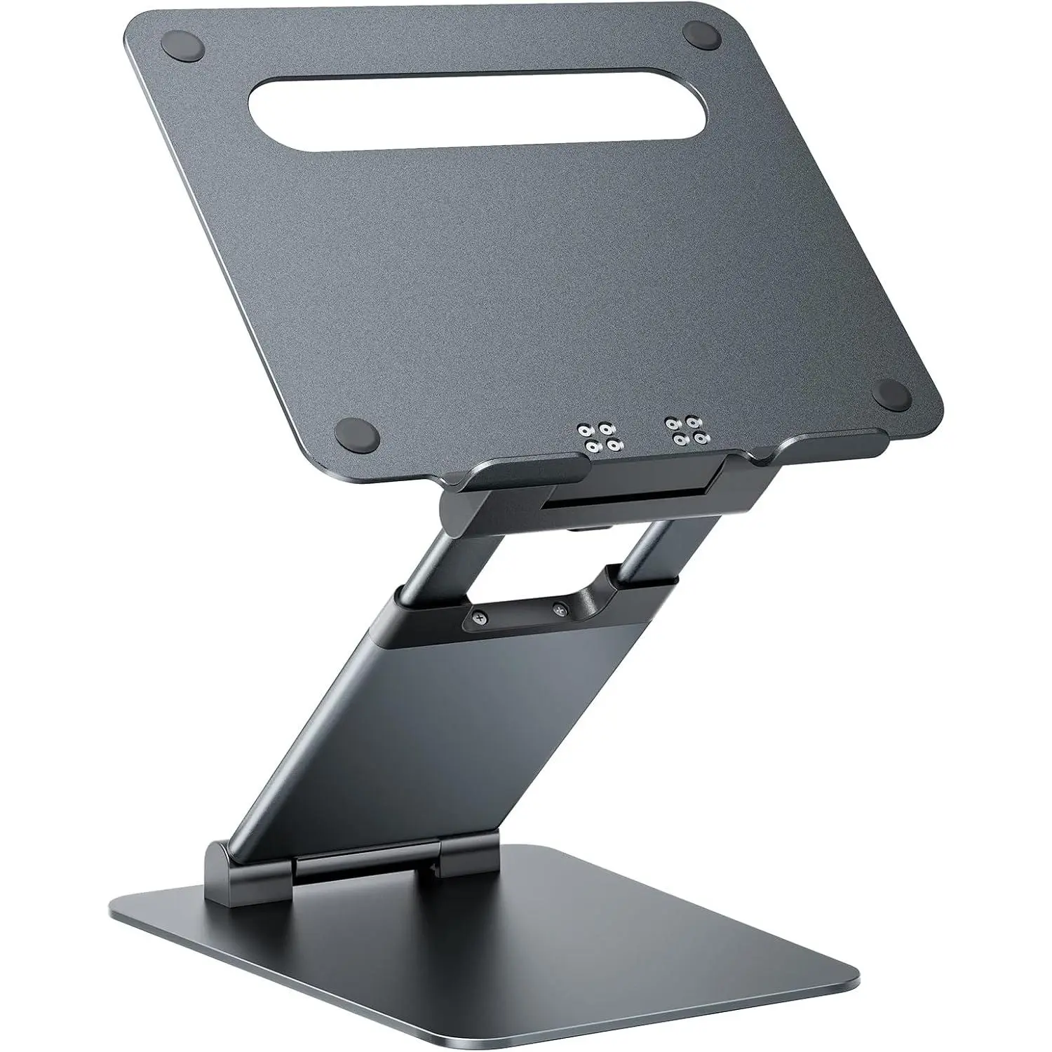 Pull-Out Height Adjustable Laptop Stand for Desk, 22 LB Support | Full  Standing Desk Holder, Vented Panel,  Foldable Design, Compatible with 10-17 Inch Laptops, Office Essentials