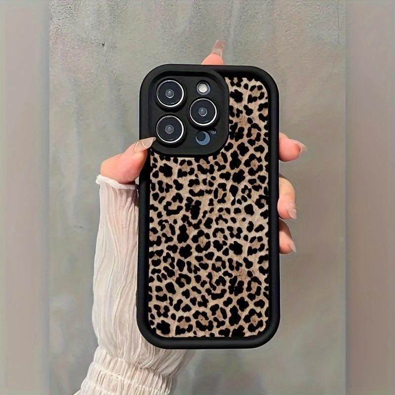 Case for iPhone 17 Pro Max 16 Plus 15 14 13 12 11 Air E Xs Xr Stylish Simple Leopard Hair Trendy Pattern Pocket-Friendly Shockproof Silicone Protective Softcase.QXB319.designer,case Smartphone Cellphone