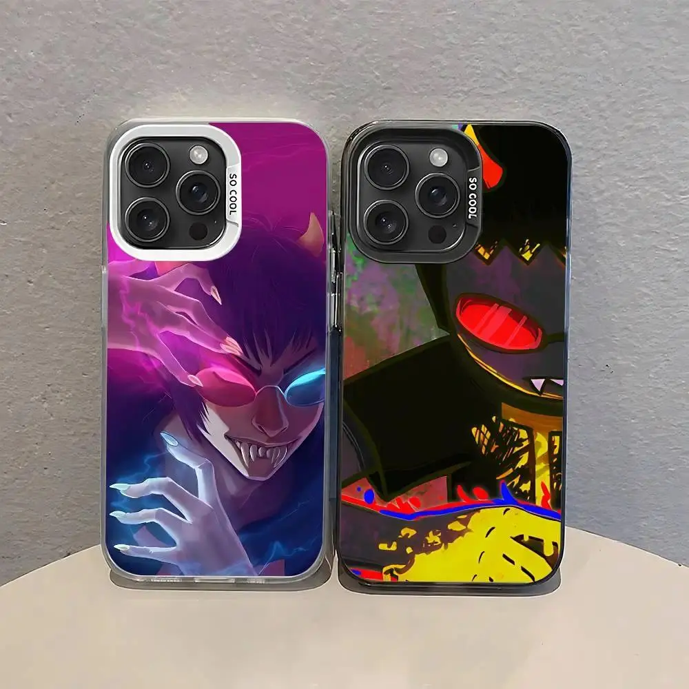 H-Homestuck T-Trolls Phone Case Webcomic Fandom Shockproof Silver Protective Cover Compatible with iPhone 11-17 Pro Max/Plus & Samsung Galaxy S23-S25
