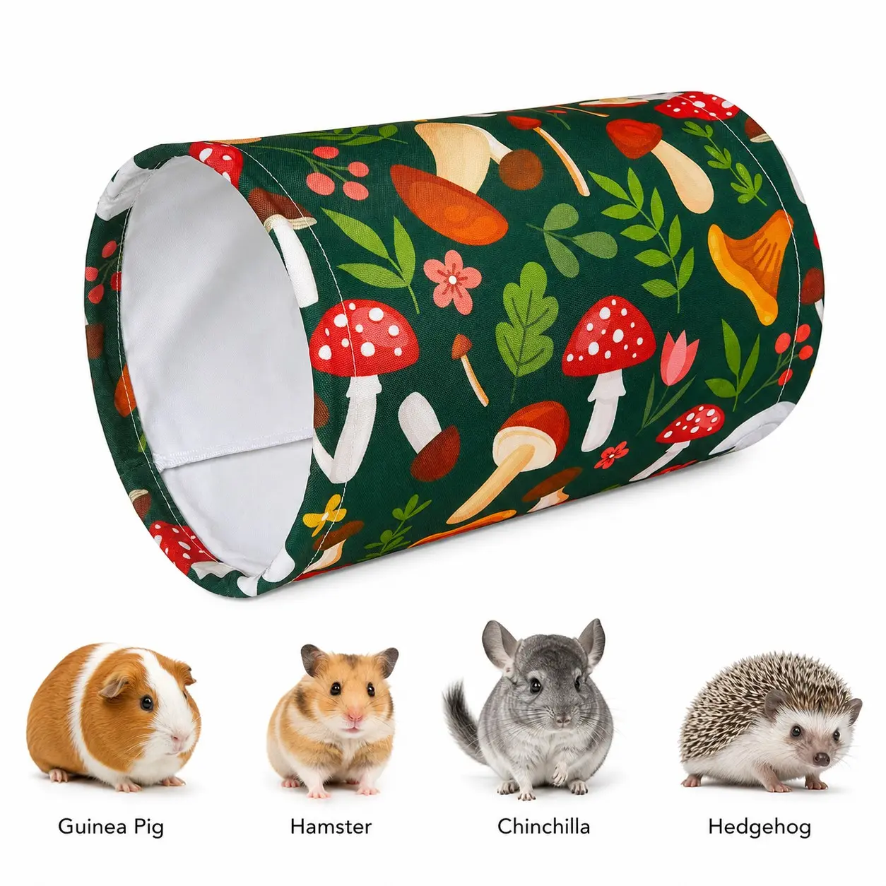 Summer Waterproof Thin Hamster Tunnel, 2 Way/3 Way Channel Washable Hideout, Foldable Rabbit Tunnel, Toy for Rabbits, Hamsters, Chinchillas, Ferrets