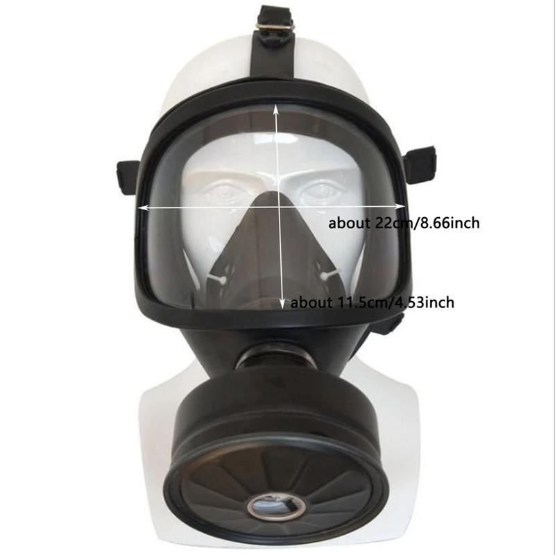 Tactical Full Face Respirator Mask with Activated Carbon Filter, Gas Mask for Survival, Nuclear & Chemical Protection, Dust & Vapors Shield, Protective Mask