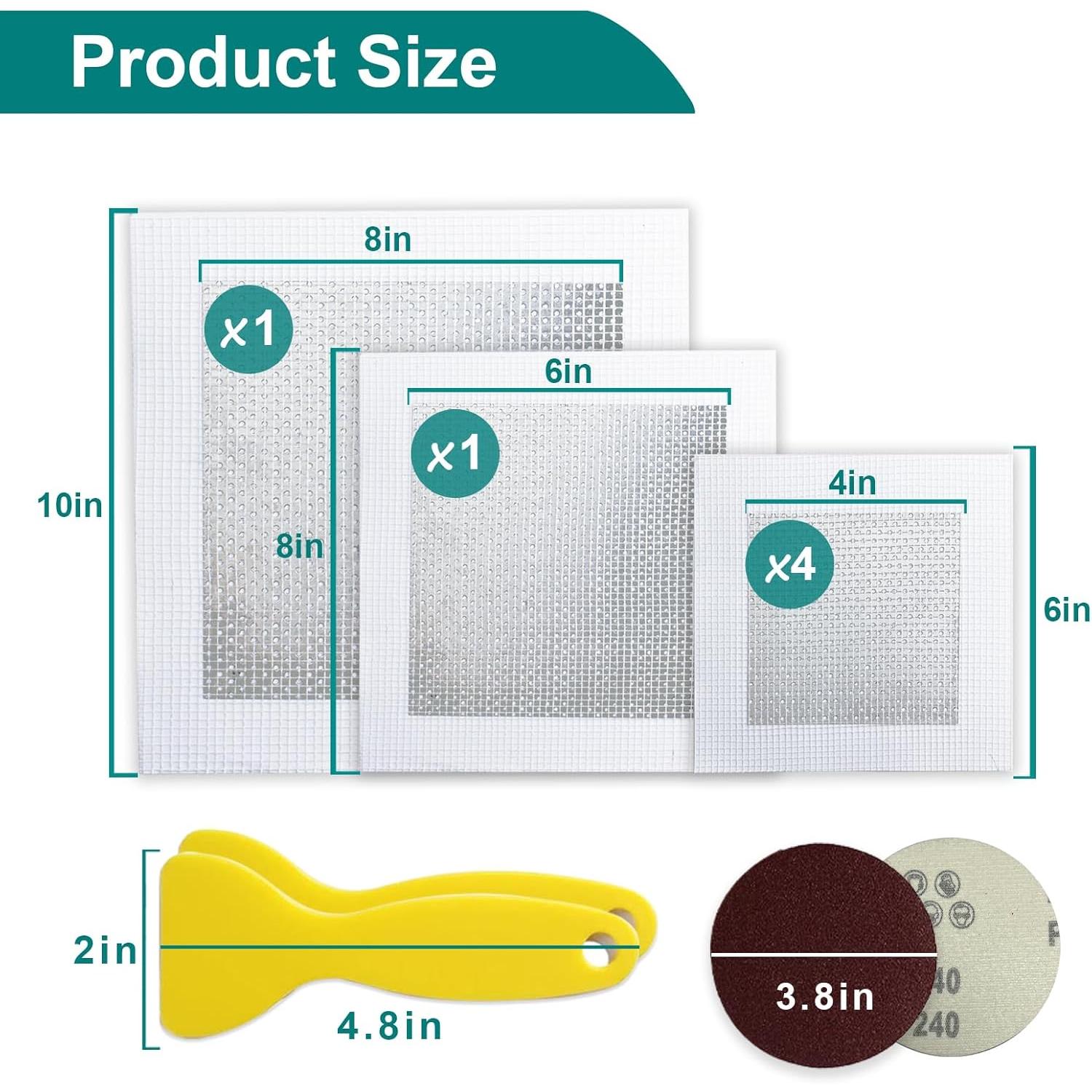 10 Pack Drywall Repair Kit for Large Holes, 4/6/8 Inch Dry Wall Patch ...