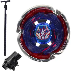 Battling Tops Metal Fusion with Launcher, Stainlsee Steel Precision Gyro Anti-Grabity Spinning Tops, Balance Desktop Spinner Toys Gifts for Child and Boys