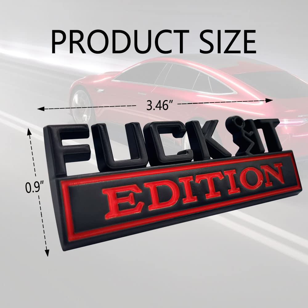 It Edition 3D Car Exterior Emblem Badge Sticker Decal - 3.46x0.9" Edgy Stickers, Long Wearing Body Decor, Fender/Truck Replacement Car Decoration Accessory Fit For All Vehicles