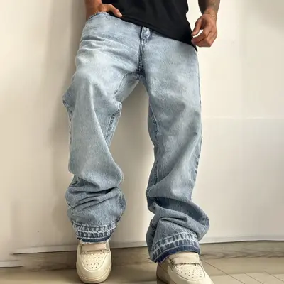 Baggy Jeans Shein Pantalones De Mezclilla Hombre Pantalones Baggy