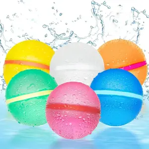 6/12pcs Silicone Magnetic Water Ball, Reusable Pool Water Balloon, Soft Silicone Self-Sealing, Perfect for Outdoor Summer Pool Parties, Magnetic Water Balloons, Pool Balls