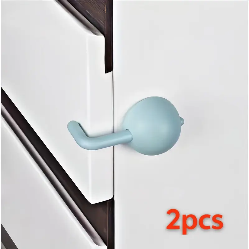 2-piece cabinet door safety lock, multifunctional spring return drawer latch, suitable for pets and safe storage,