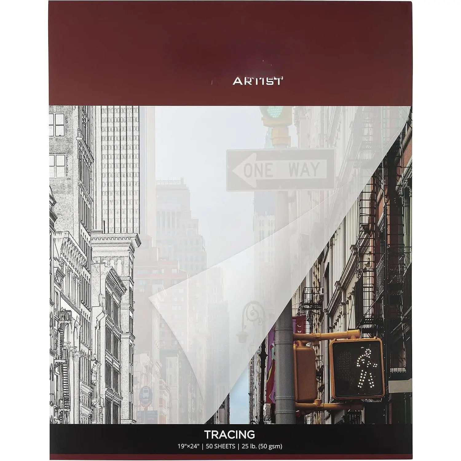 Vellum Tracing Paper Pad 19x24 - Translucent Vellum Paper for Drawing, Tracing, Different Media Types