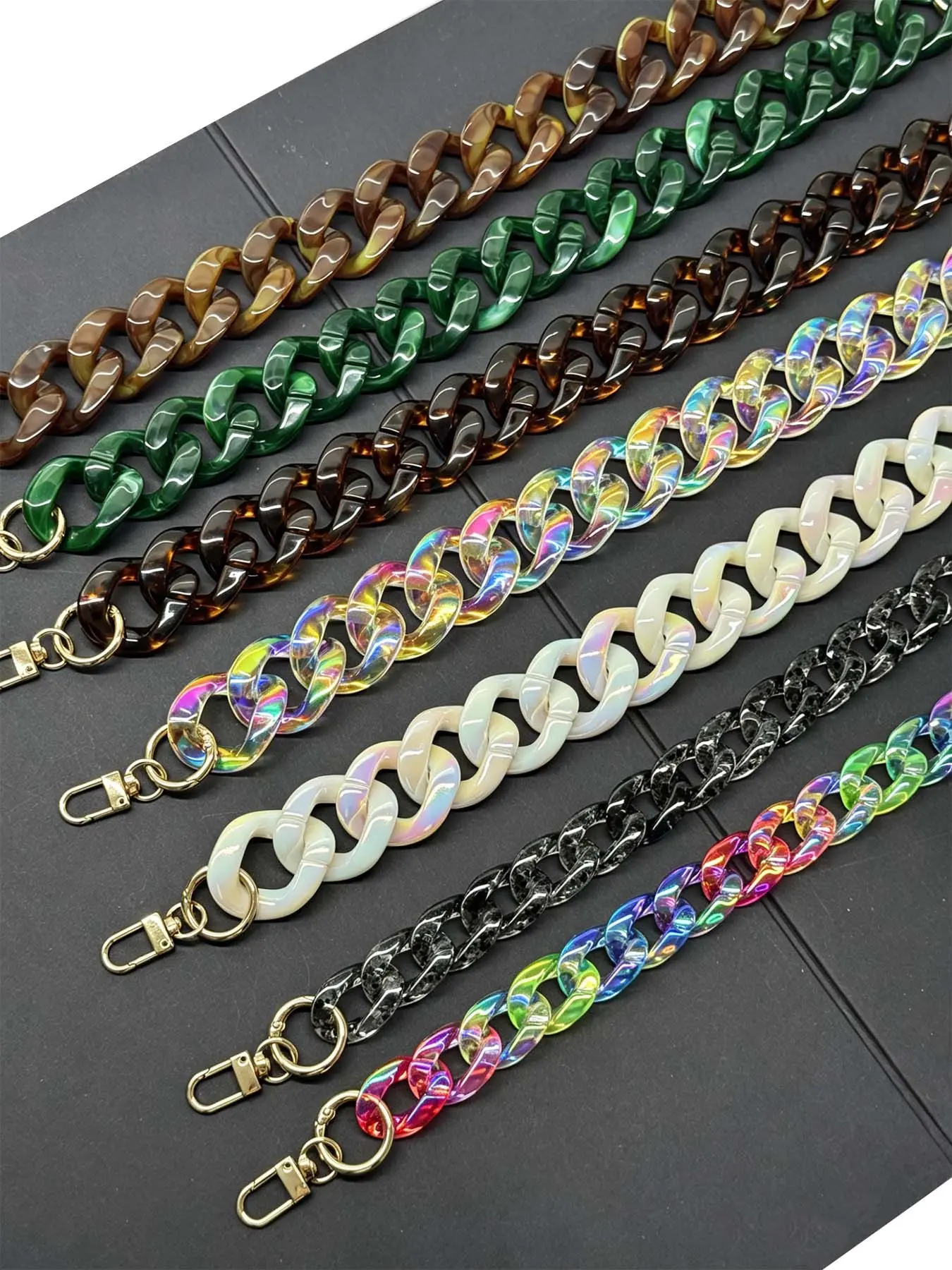 Pure Color Resin Bag Chain, Classic Long 18-Inch Strap, Fashionable Handbag Accessory, Daily Use, Stylish Bag Chain for Women, Bag Chains for Handbags, Accessories for Bags