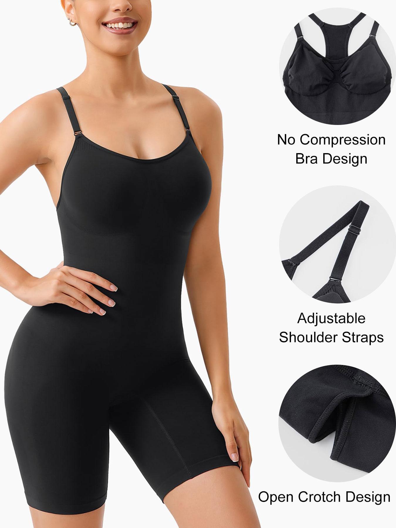 Women's Solid Color High Stretch Shapewear Bodysuit, Tummy Control Butt Lifting Shaper, Ladies Shapewear for All Seasons, Shapewear Body Suits