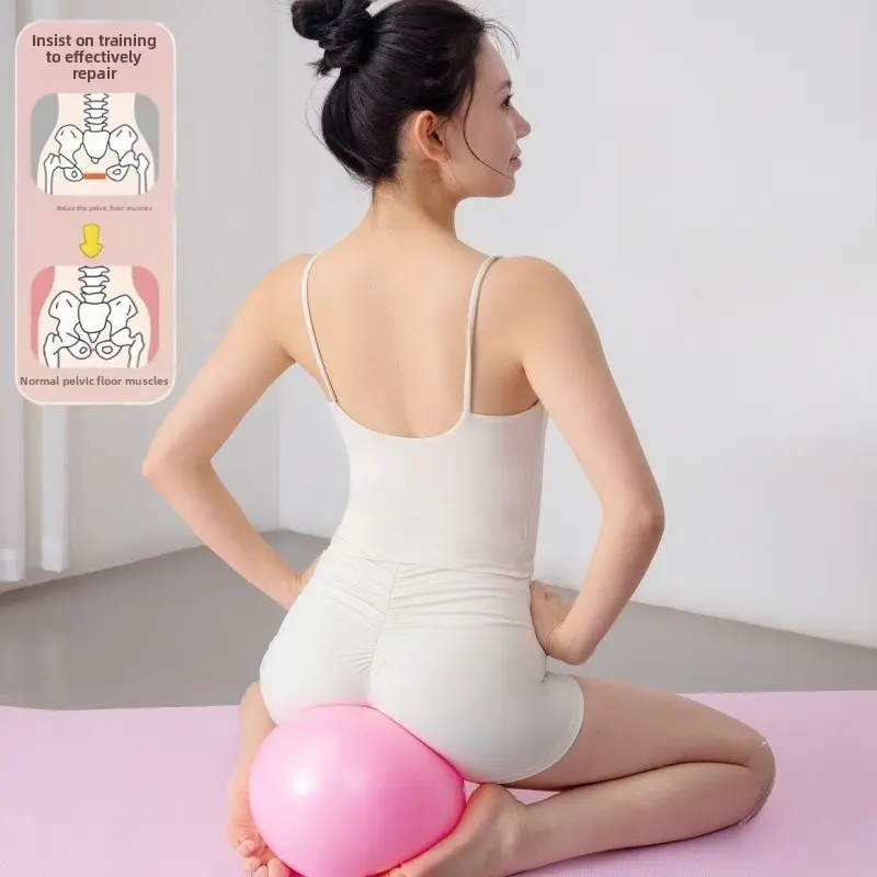 Pilates yoga ball thickened explosion-proof straw ball pelvic floor muscle training postpartum repair ball gym accessories
