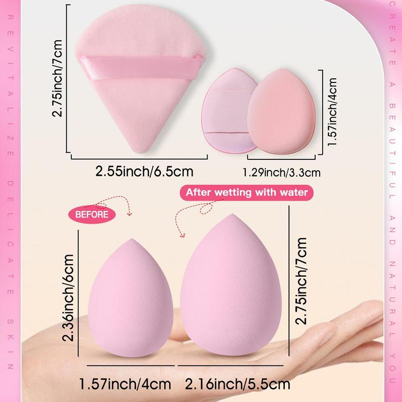 Makeup Sponge & Powder Puff Set, Soft Beauty Blender, Beauty Egg for Facial Makeup Blending & Detailing