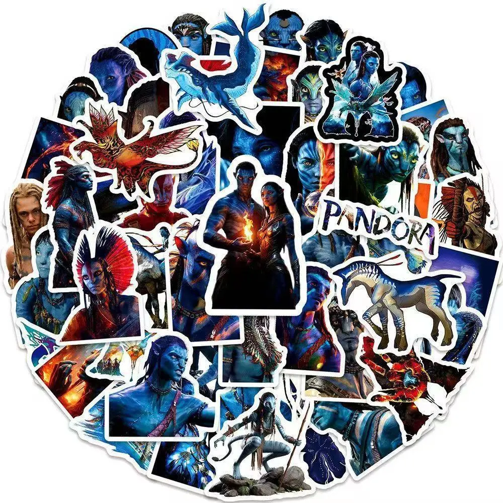 65PCS Avatar 3 Fire and Ash Movie Theme PVC Stickers, Waterproof DIY Decoration Decals for Skateboard, Luggage, Phone, Fridge, Car Gifts, Character Art
