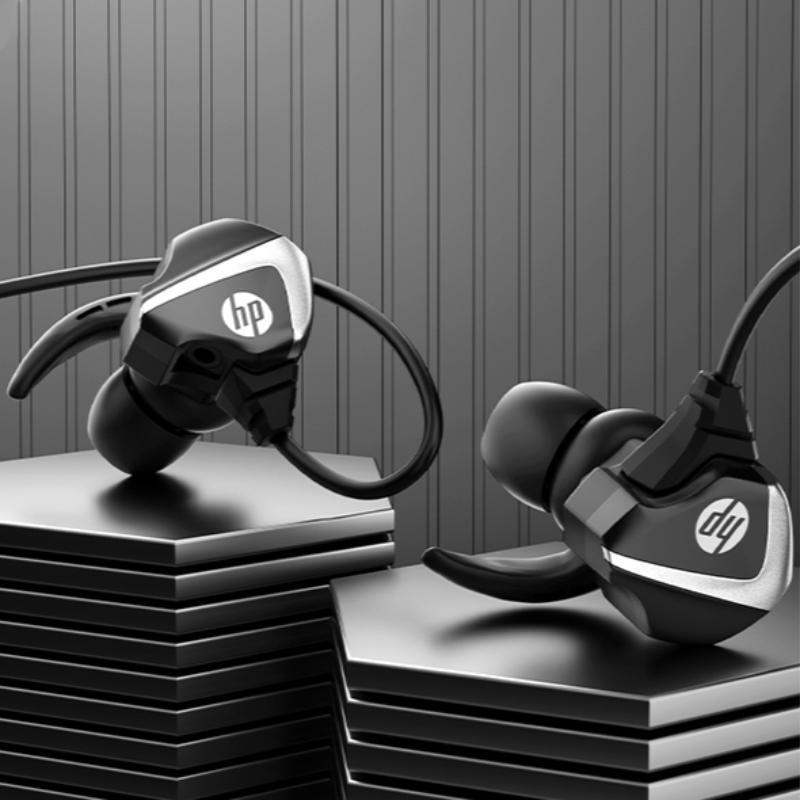 HP DHH-3113 Wired in-ear Headphone, Portable Wired Earbuds with Microphone, Earbuds for Gaming, Live Streaming, Sports & Gym, Audio, Fitness Earbuds, Wired Headphones