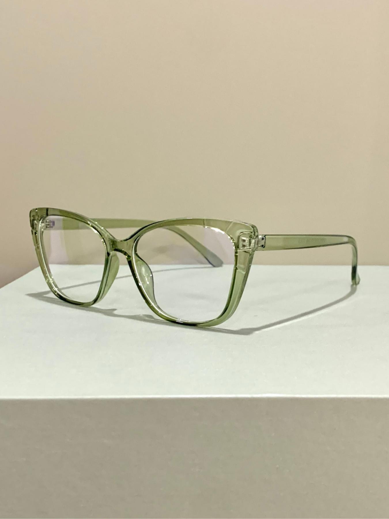 Cat Eye Glasses Fashion Trendy Simple Flat Glasses for Women Men, Casual Style PC Lens, All Seasons Wear, Unisex Eyewear, Lightweight Durable Glasses