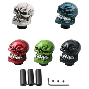 Skull Shape Head Manual Gearbox Shift Knob Manual Gear Stick Shifter Stick Shifter Lever Knob Big Teeth Ghost Skull Gear Shift