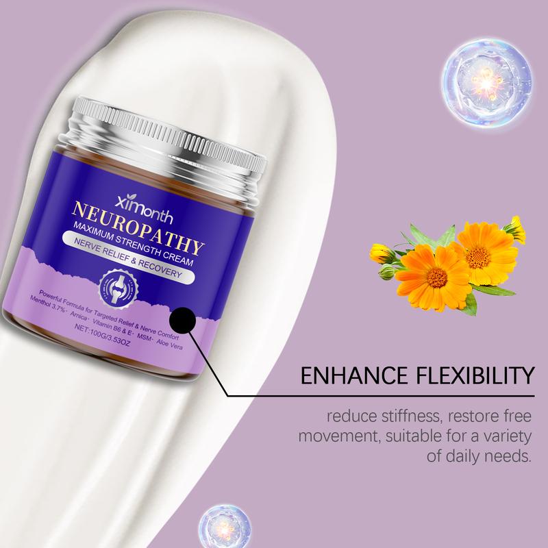 Neuropathic Pain Relief Cream 100g/3.53OZ, Neuropathy Magnesium Cream For Neuropathy Magnesium Body Butter Deeply Moisturizes Skin, Neuropathy Cream Magnesium,Keep Soft Smooth