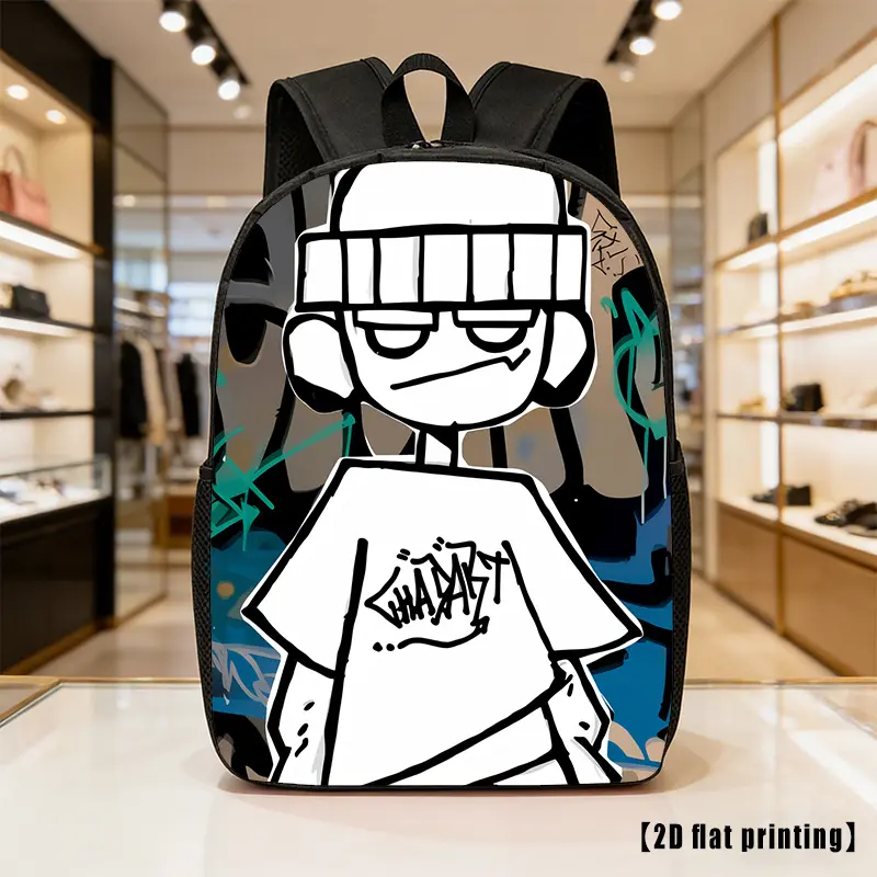 Cartoon Rebellion, Lightweight, Large-Capacity Unisex Backpack with Adjustable Shoulder Straps, Side Pockets, Suitable for Casual Wear, Commuting, And Multiple Uses. Ideal for Hiking, Mountaineering, And Adventure, As Well As As a Laptop Bag