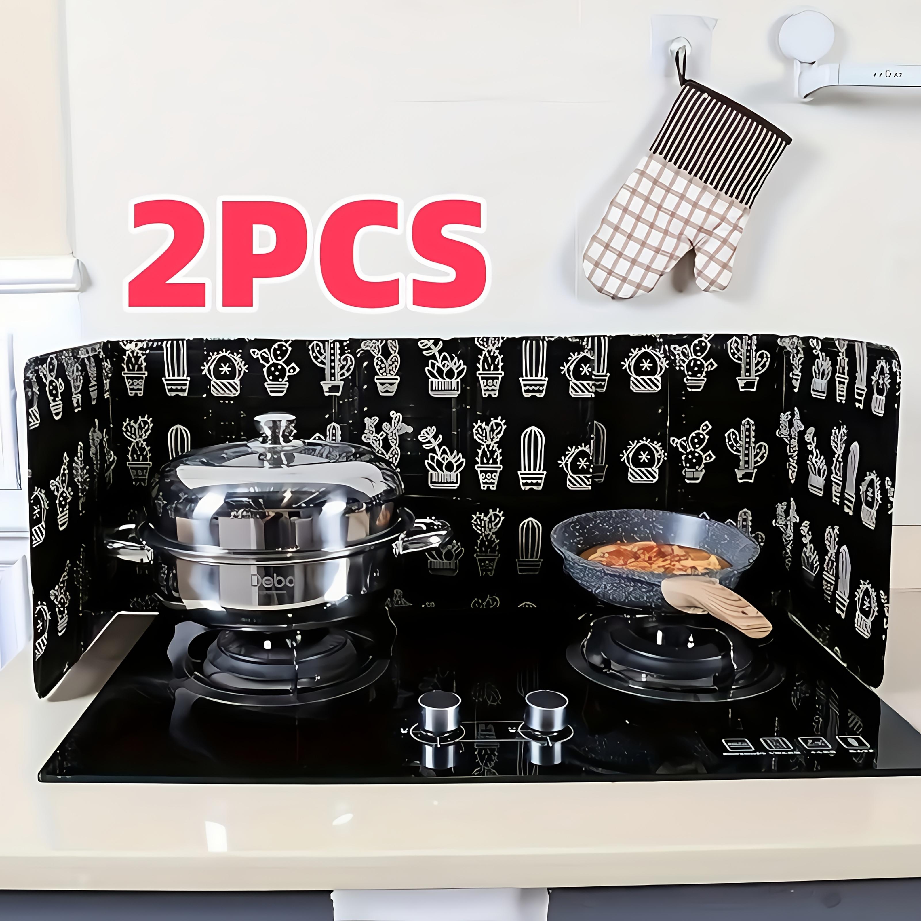 High-Temperature Aluminum Kitchen Splash Guard – Oil-Resistant Heatproof Stove Protector, Foldable Gas Stove Accessory, Durable Decorative Kitchenware, Easy Installation, Perfect Holiday Gift
