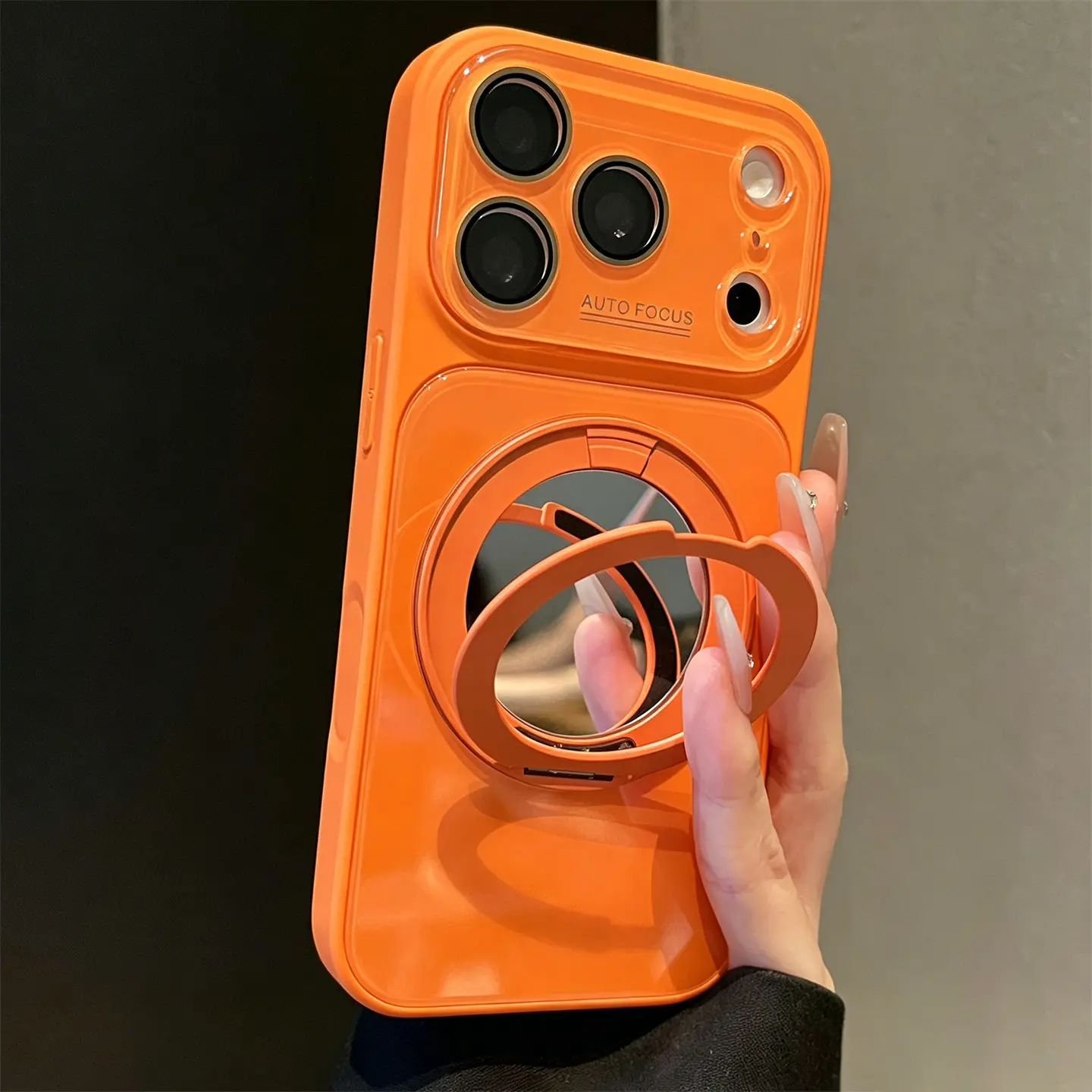 360-Degree Rotating Mirror Protective Casing for iPhone 17 16 15 Pro Max - Large Viewing Window, Enhanced Protection, Built-In Lens Protector, Fully Enclosed Cover, Fits iOS Phone Accessories